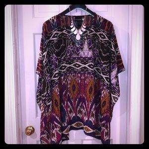 Antthony Tribal Print Scarf Top
